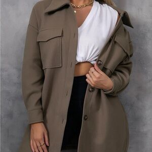 Chocolate Button Up Jacket